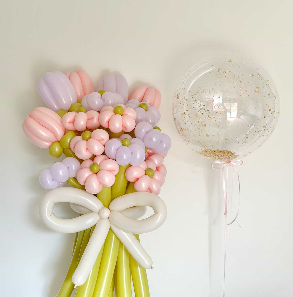 Clear Bubble with Flower Bouquet Package