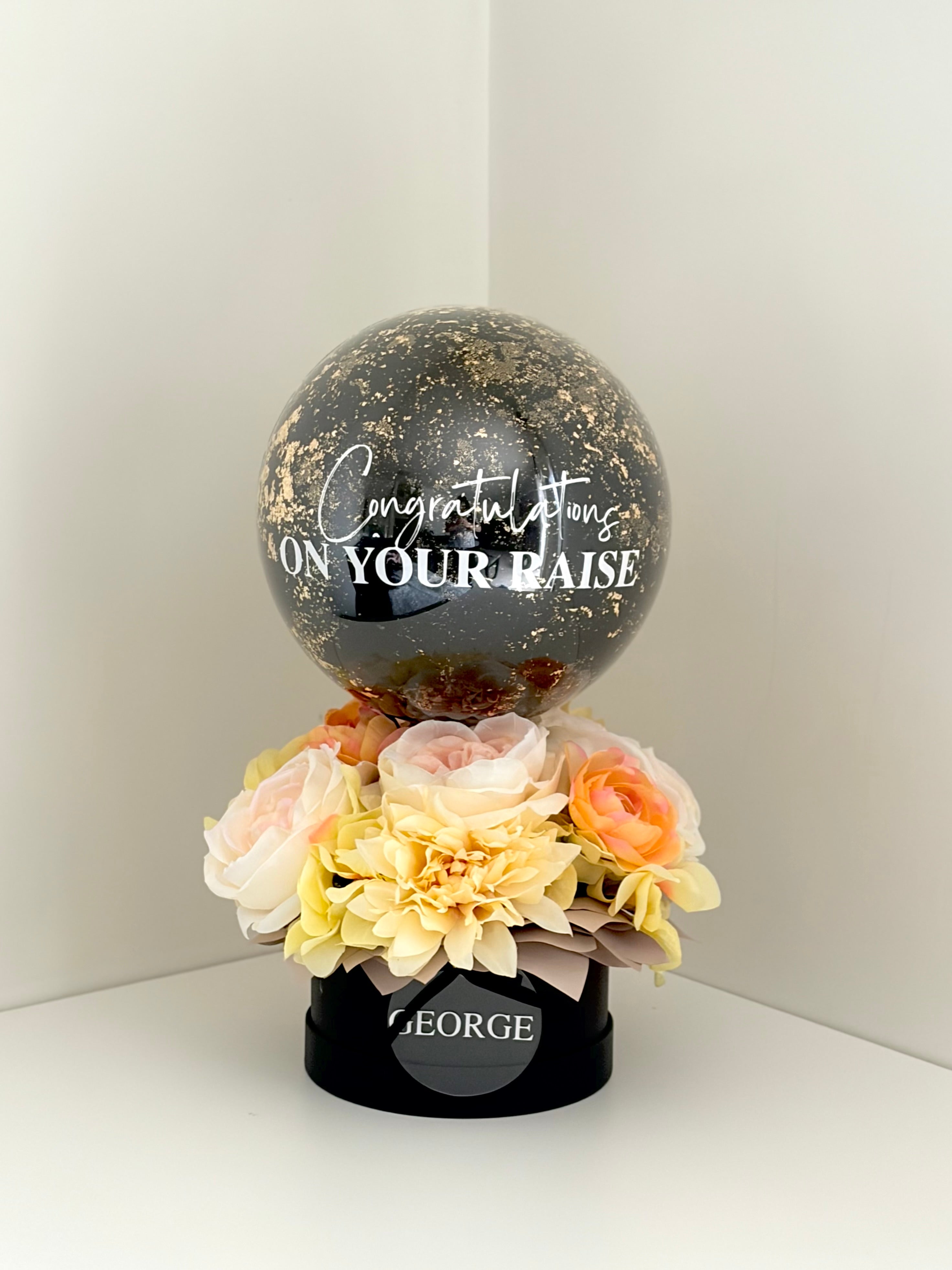 Artificial Flowers Bubble Balloon Bouquet