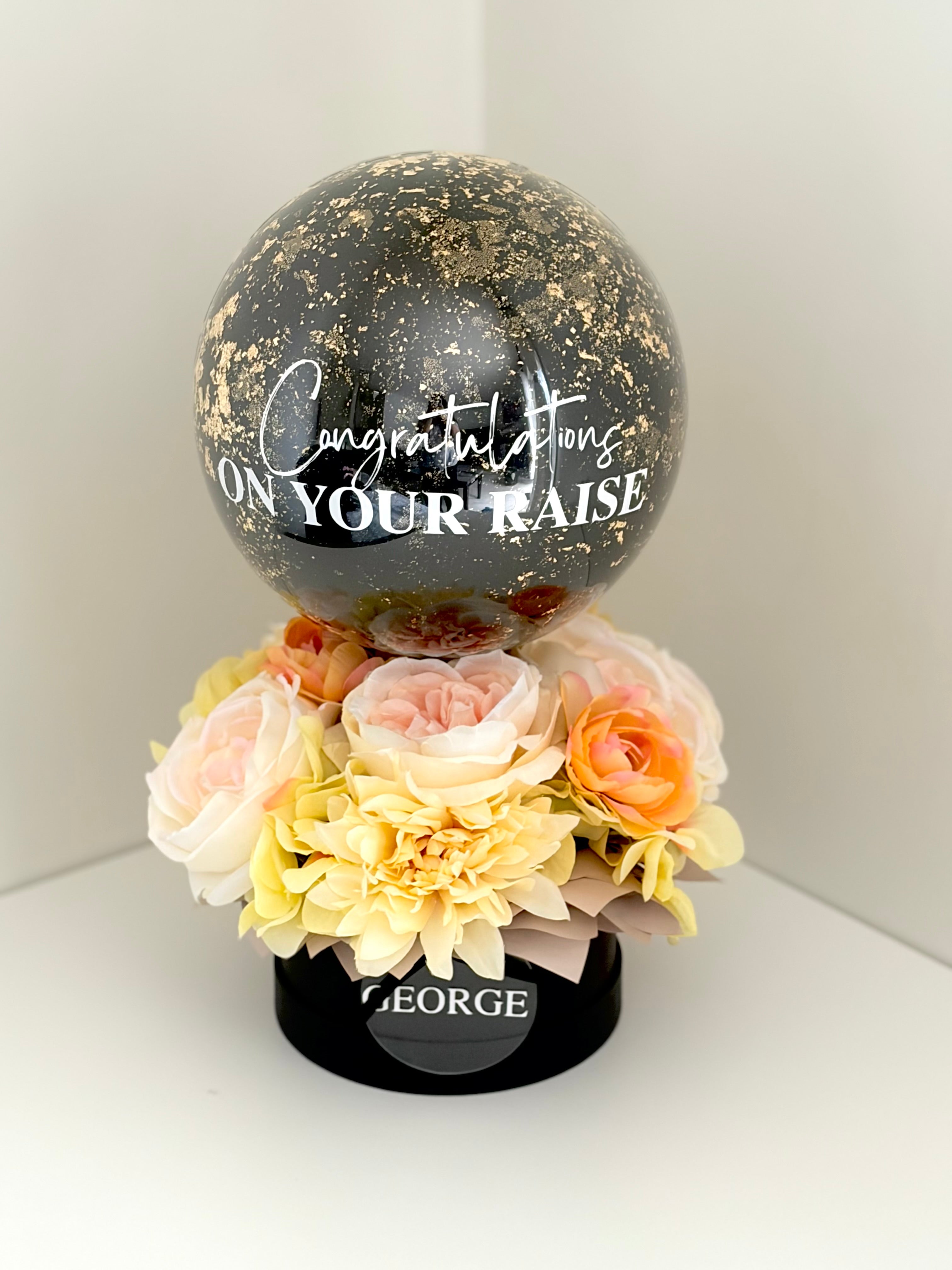 Artificial Flowers Bubble Balloon Bouquet