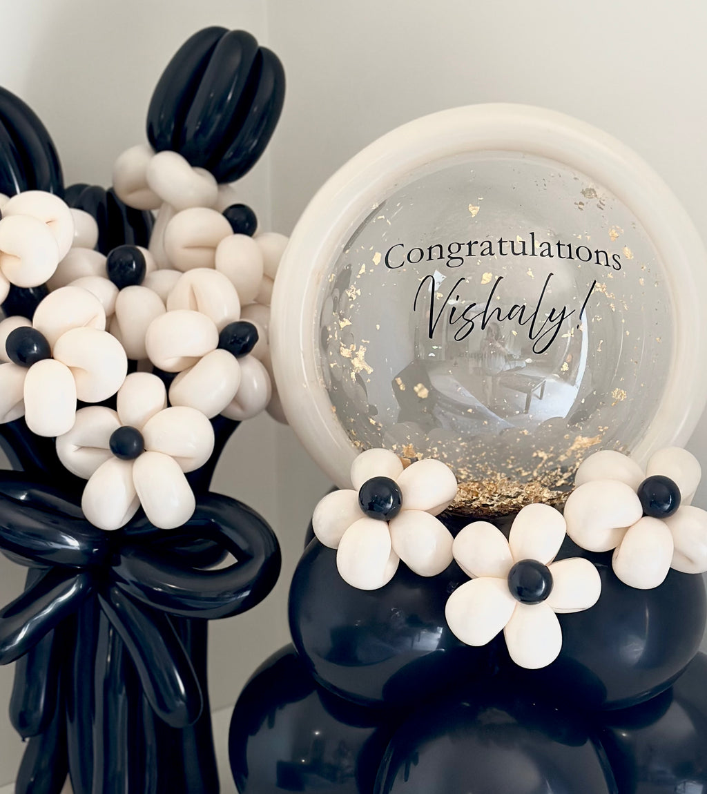 Flower Balloon and Bubble Bouquet Package